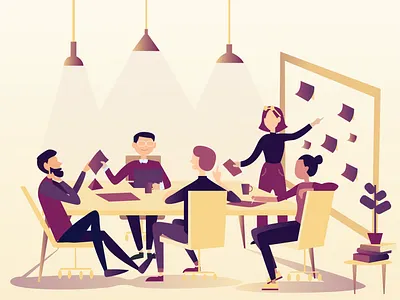 Work Work Work bussiness illustration meating work