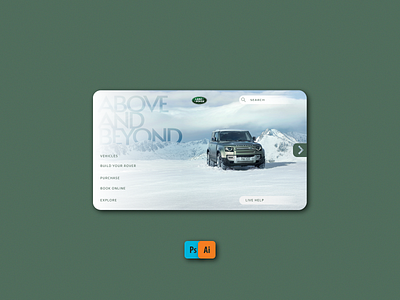 Land Rover Minimal Webpage . UI UX design illustration minimal ui uidesign