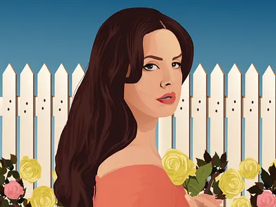 Lana del Rey illustration illustrator lanadelrey portait