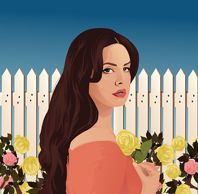 Lana del Rey illustration illustrator lanadelrey portait