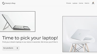 Smarty's Shop concept design ui ux web website