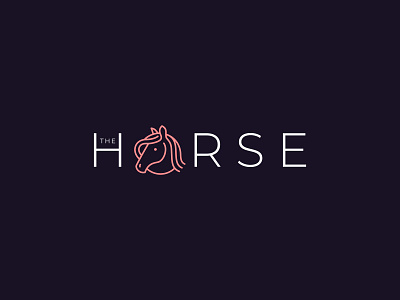 The Horse Logo Design animal logo brand branding horse linear logo mark mascot night club stallion