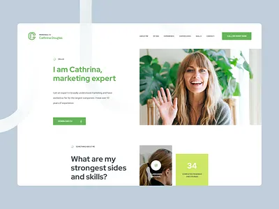 Cathrina Douglas - Personal CV curriculum cv design landingpage onepage poland ratajczyk theme ui ux visiontrust vitae web webdesign website wordpress
