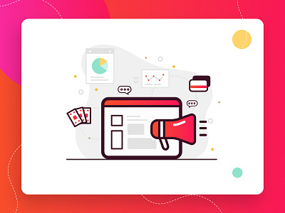 Digital Marketing Illustration - Campaign branding campaign design digital icon illustration marketing search engine socialmedia vector web