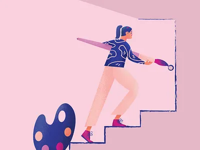 Girl girl illustration paint painting