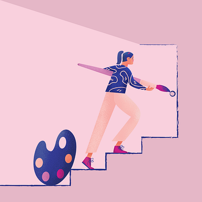 Girl girl illustration paint painting