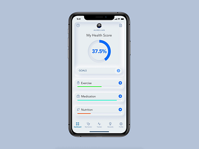 Health App - Neumorphism clean exercise app health app healthcare interaction design medication app mobile app design neumorphic neumorphism nutrition app product design ui ui design user interface design