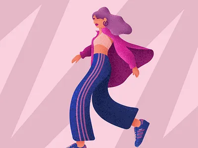 IDK colors dancing girl illustration sport texture