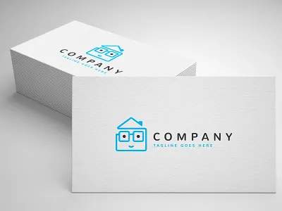 geek house logo template agency architect architecture builder building construction development geek glasses home house logo nerd propriety real estate residential smart social media specs template