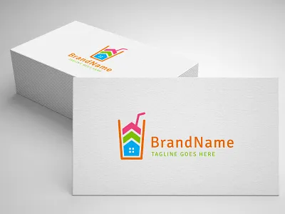 juice house logo template cafe catering drink food fresh fruit fruits healthy home house juice logo market real estate restaurant shop smoothie template vegan vegetable