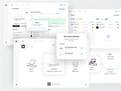 Wi-Fi Router Home Page interface router ui ux web design webapp design wifi