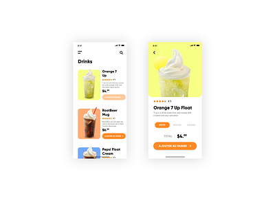 DAY 043 - FOOD DRINK MENU app branding design flat illustration minimal typography ui ux vector