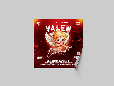 Valentine Party Flyer design flyer flyer design graphic design poster poster design valentine valentine flyer