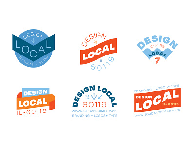 Design Local - v1 Concepts arch badge brand branding chicago design flag graphic design illinois local logo ribbon typography