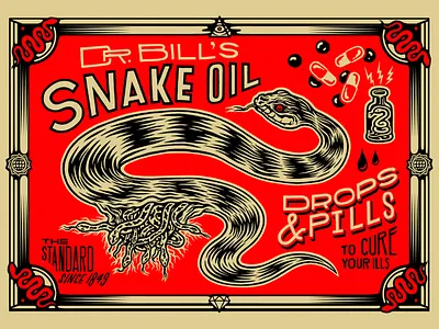 Snake Oil art big oil illustration illustrator printmaking rockefeller screenprint snake oil standard oil vector
