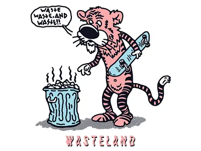 WASTELAND art artwork badge design designforsale doodle illustration vector vintagedesign
