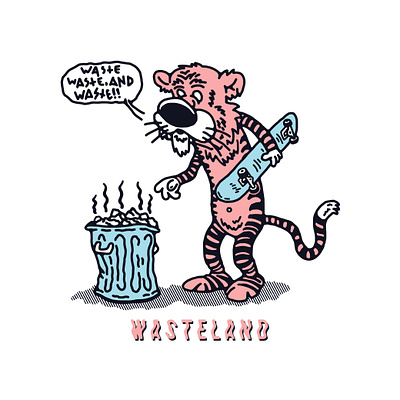 WASTELAND art artwork badge design designforsale doodle illustration vector vintagedesign