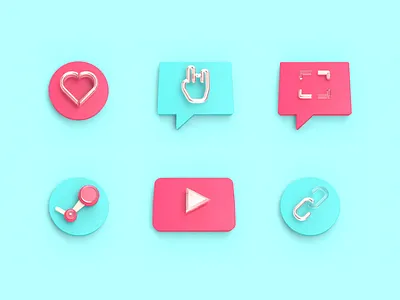 3D iconset 3d 3d art art cinema4d design icon icon design icon set illustration web