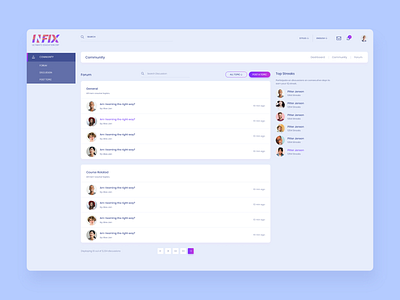 InfixEdu - School Management System Forum admin android app app applicaiton art clean dashboard design flat design illustration ios minimal software typogaphy uidesign uiux ux web app web design