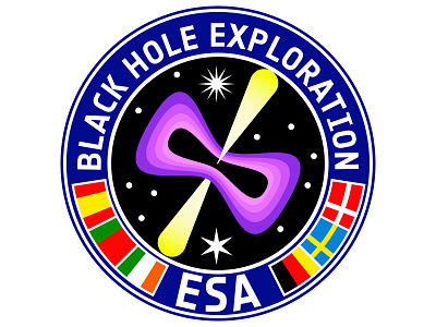 ESA Black Hole Exploration mission custom badge badge logo design logotype space vector