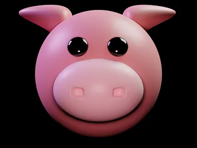 Pigpa 3d pig model illustration
