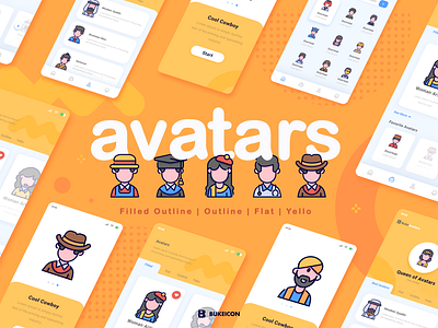 Avatars iconset bukeicon icon iconset iconsets imambuke ui uidesign userinterface userinterfacedesign ux