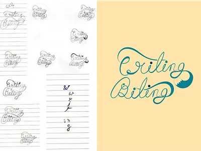 WRITING BITING logo design illustration logo logo design typeface typography vector