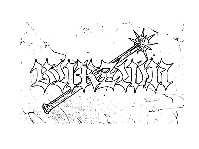 BURZUM black metall blackletter burzum calligraphy font lettering logo logotype mace type typeface typemate typography