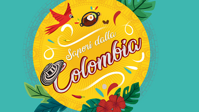 SAPORI DALLA COLOMBIA colombian illustration cooking app kitchen logo tvshow wip