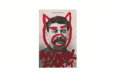 Animal Farm Book Cover book book cover book design challenge community design dribbbleweeklywarmup dribble handlettering illustration rebound typography warm up