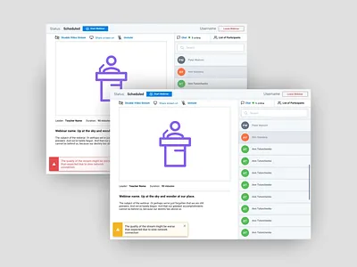 Webinar UI design icon ui ux web interface webdesign webinar