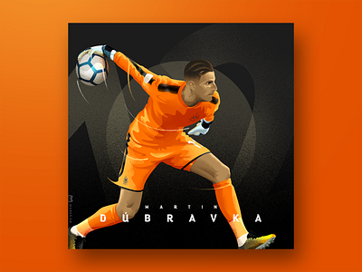 Martin Dubravka character football illustration premierleague sport vector