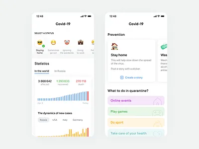 Coronavirus App app covid health mobile social vk