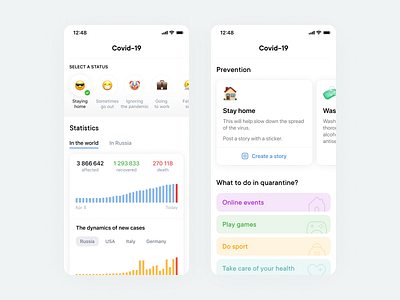 Coronavirus App app covid health mobile social vk