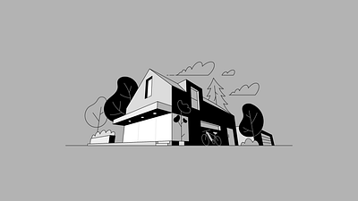 Buildings 3d bold buildings illustration linart line minimalist perspective simple vector