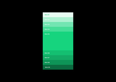 Mint color product ui web