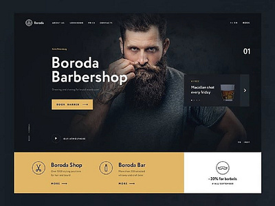 Barber Theme - Landing app designs arts landing page banner designs blue landing page design illustration index page landing page landing page design login design uidesign website design