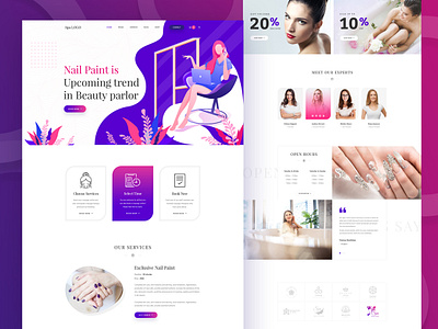Wellness center beauty parlor Website adobe photoshop beauty design illustration parlor ui ux vector web ui wellness wellness center