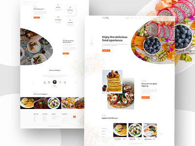 Restaurant landing page adobe photoshop adobe xd design food illustration landingpage restaurant ui ux web design