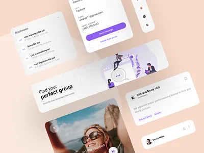 UI Elements | Group-oriented messenger chat chat app messenger ui ui elements ui kit video video call web web app web app design web application web application design whitespace