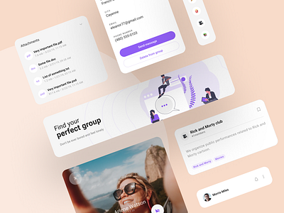 UI Elements | Group-oriented messenger chat chat app messenger ui ui elements ui kit video video call web web app web app design web application web application design whitespace