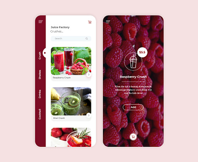 Juice Factory app design idea ios ios app design ui ux ui design uikit uiux uxdesign