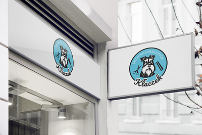 Dog Groomer Logo brand branding dog groomer grooming logo visualization