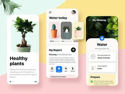 Grow Strong app app design application graphic illustration mobile app mobile design mobile ui mock up plant plants ui ui design uidesign user experience user interface user interface design ux ui ux design ux ui design