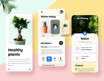 Grow Strong app app design application graphic illustration mobile app mobile design mobile ui mock up plant plants ui ui design uidesign user experience user interface user interface design ux ui ux design ux ui design