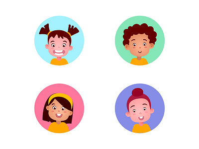 Kids Avatars Series adorable affinity app avatar avatars avatarset boy branding characterdesign cute girl happy icon kids playful profile punjabi ui ux vector