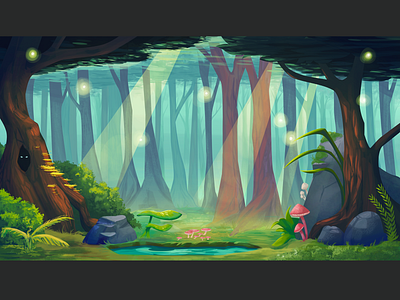 ZBG Enchatedforest dribbble adobe design digital digital painting drawing illustration painting photoshop