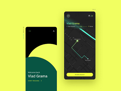 Daily UI #020 - Location Tracker app app design daily ui dailyui dark app dark mode dark theme dark ui design design ui location location app mobile app mobile app design mobile ui ui ui ux uidesign uiux ux