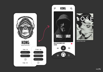 Minimal mobile UI adobe illustrator adobe photoshop adobephotoshop corona mobile ui mobileapp music app music art quarantine uidesign uiux ux design webdesign