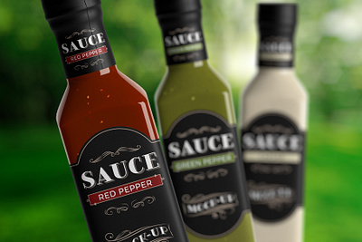 Sauce Bottle Mockup bottle hot jar ketchup mock up mockup pepper presentation sauce spice spices spicy